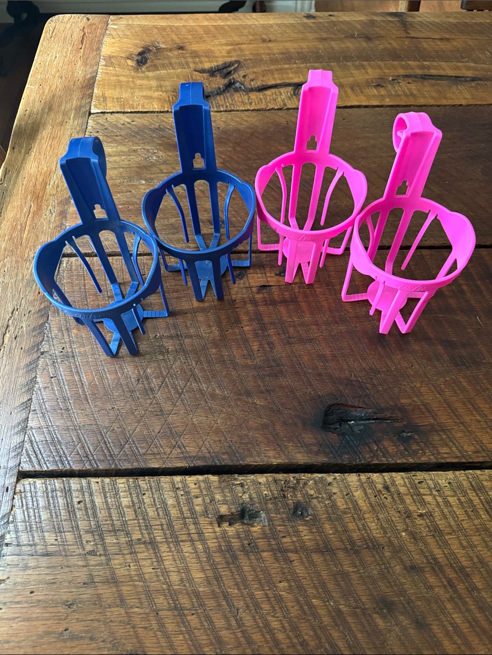 Canpanion for canoeing. Pink and Blue Plastic Cup Holders